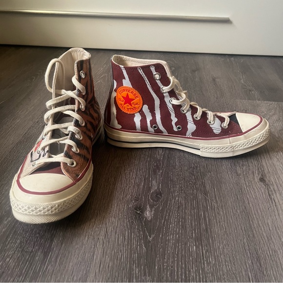 Come Tees x Converse Off-White High-Top Sneakers 8 - Picture 2 of 6
